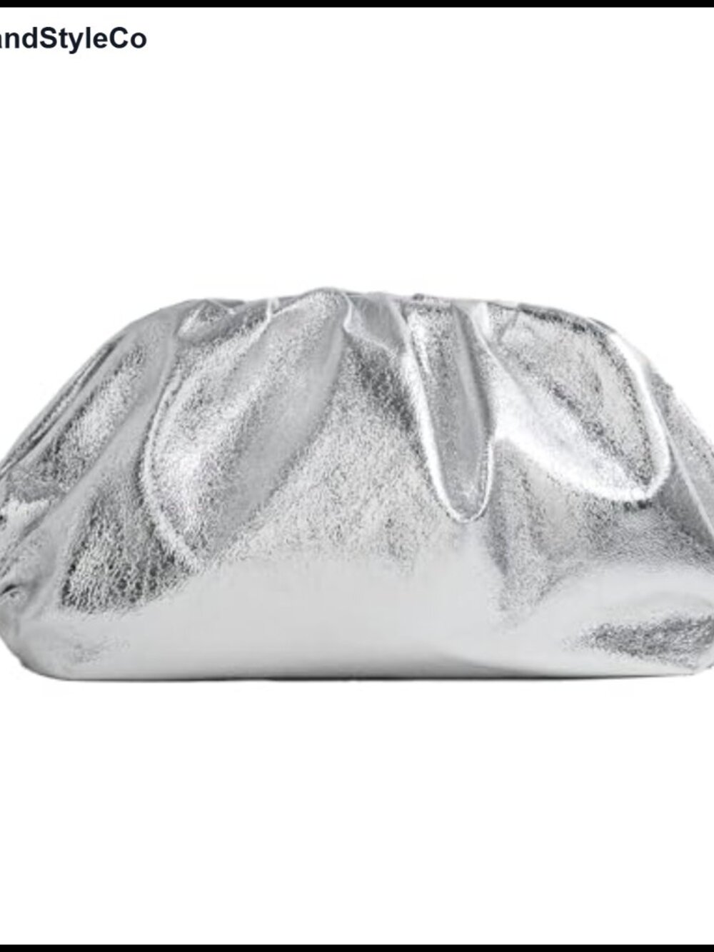 Pleated PU Leather Evening Clutch Purse Handheld for Weddings Proms
